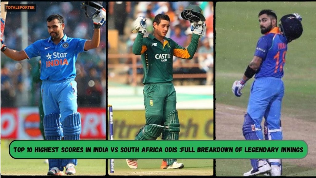 Highest Scores in India vs South Africa ODIs